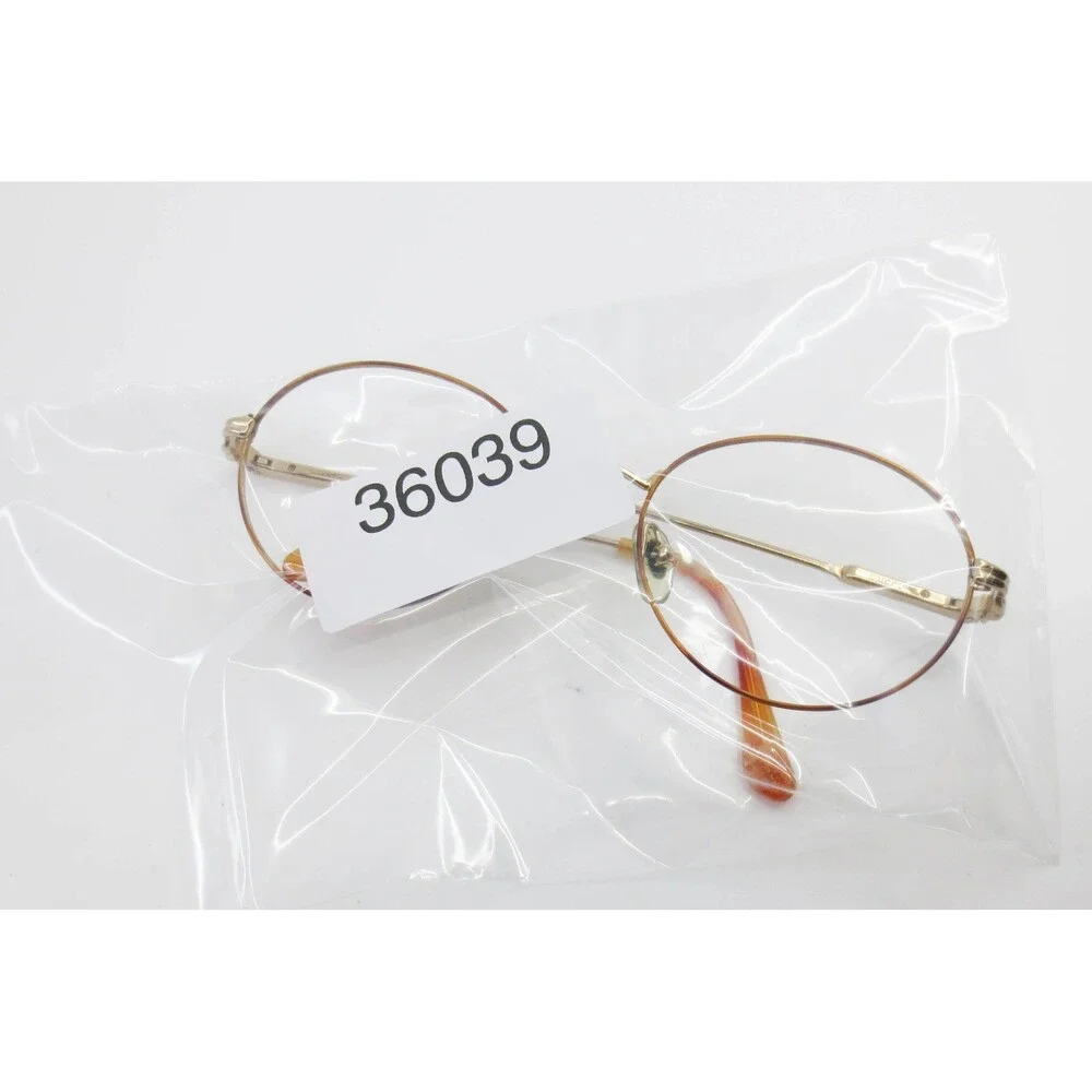 Gucci Vintage Oval Eyeglass Frames Gold Tone Knot Detail Italy 36039